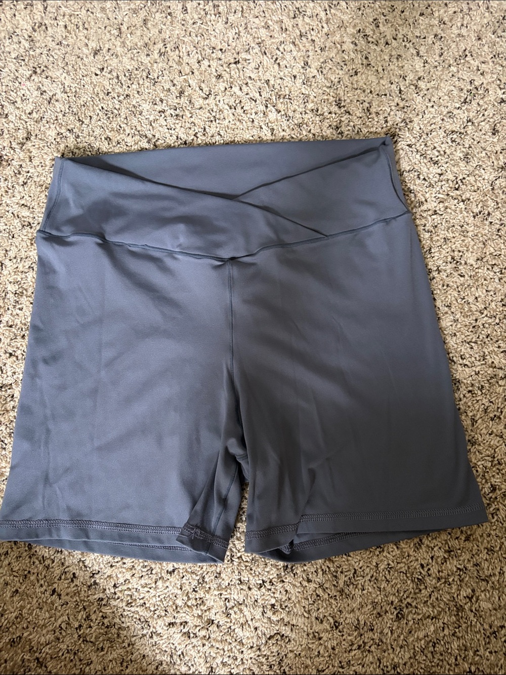Women’s High-Waist Gray Yoga Shorts